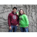 Varsity Hoodie burgundy/charcoal XXL