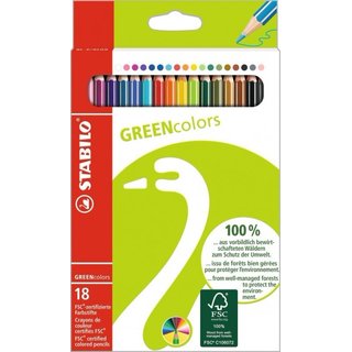 Buntsift Stabilo GREENcolors 18er Pack