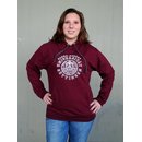 Varsity Hoodie burgundy/charcoal XS