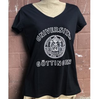 Womens X.O V-Neck T-Shirt black S