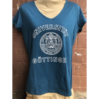 Womens X.O V-Neck T-Shirt petrol XS