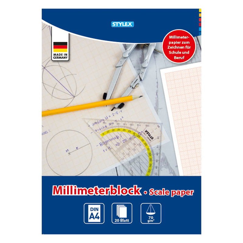 Millimeterpapier Millimeterblock DIN A4 