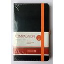 Notizbuch Kompagnon Trend 12,5 x 19,5 cm kariert schwarz mit orange