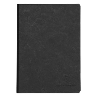 Notizbuch AgeBag A5 Leinen kariert schwarz