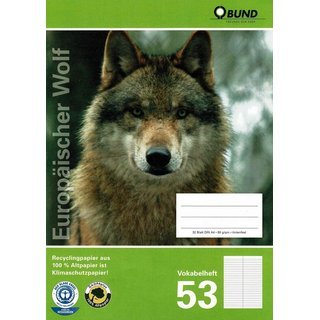 Vokabelheft BUND 32 Blatt Recycling DIN A4 Lin 53