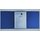 3er Set Bewerbungsmappe aus Manilakarton blau 3tlg mit 1 Schiene, Leinenoptik mit horizontaler Prgung