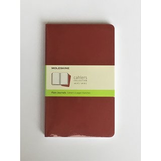 Moleskine Cahier Notizhefte 3er-Set large blanko preiselbeerrot