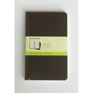 Moleskine Cahier Notizhefte 3er-Set large blanko kaffeebraun