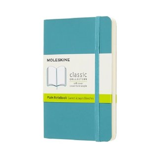 Moleskine Notizbuch Softcover pocket blanko riffblau