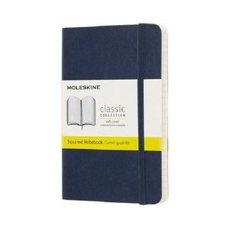 Moleskine Notizbuch Softcover pocket kariert saphir
