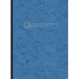 Notizbuch AgeBag A5 Leinen mit Uni-Logo kariert blau