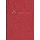 Notizbuch AgeBag A5 Leinen mit Uni-Logo liniert kirsche