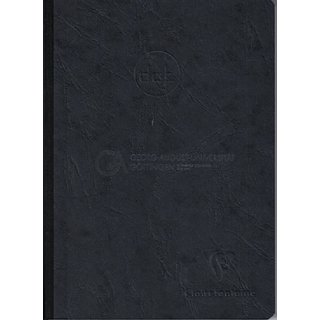 Notizbuch AgeBag A5 Leinen mit Uni-Logo dotted schwarz