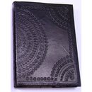 Lederbuch *Ornament schwarz 12,5 x 17,5 cm, 140 Seiten