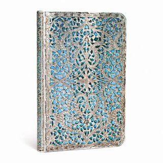 paperblanks Silberfiligran-Kollektion Maya Blau Mini liniert