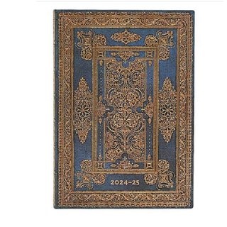 paperblanks 18-Monatskalender 2024-2025 flexi horizontaler Wochenberblick Midi Blue Luxe