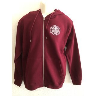 Unisex Hooded Jacket Organic Zoodie burgundy XS