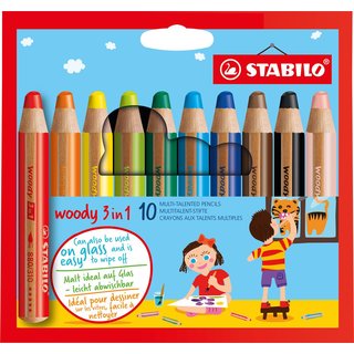 Buntstift Stabilo woody 3in 1 10er Karton