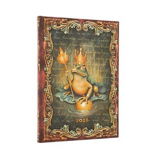 paperblanks 12-Monatskalender 2026 verso Wochenberblick Midi Die Brder Grimm, Froschknig