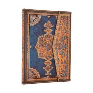 paperblanks 12-Monatskalender 2026 vertikaler Wochenberblick Midi Safawidisch Indigo