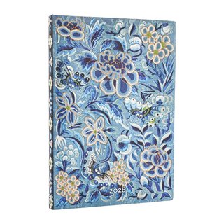 paperblanks 12-Monatskalender 2026 flexi horizontaler Wochenberblick Midi Blaue Weide