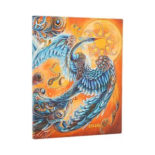 paperblanks 12-Monatskalender 2026 flexi vertikaler Wochenberblick Ultra Himmelsvogel