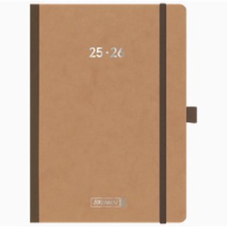 Schlerkalender 2025-2026 A5 Softcover Karton-Umschlag FACT plus braun